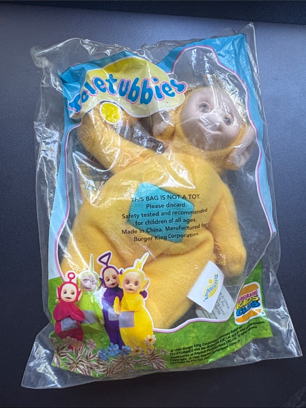 Teletubbies Yellow Plush Toy - Official Licensed - Burger King Kids Meal 1999